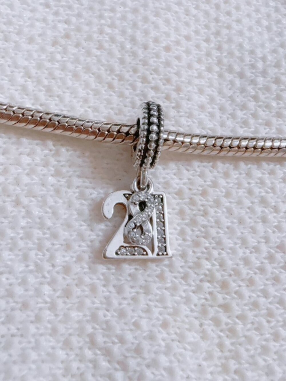 21h Anniversary Charm,21th Celebration Silver Dangle Charm For Pandora Bracelet